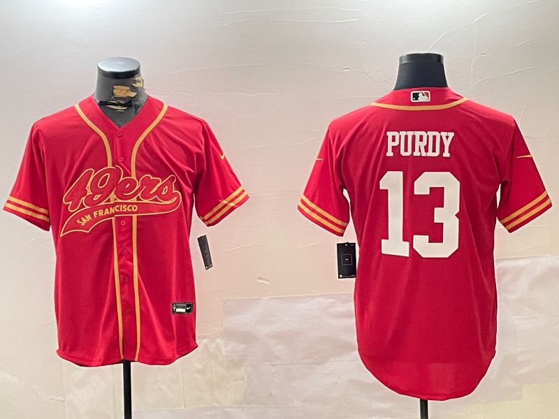 Men San Francisco 49ers #13 Purdy Red Joint Name 2024 Nike Limited NFL Jersey style 1209->san francisco 49ers->NFL Jersey